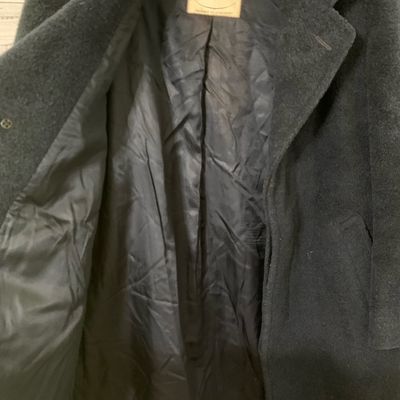 Vintage ALPAGORA Mens Navy Wool Long Winter OverCoat Size 46 - Picture 4 of 5